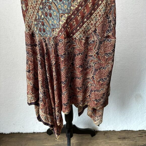 India Boutique Paisley Midi Dress Size Small Sleeveless Boho Sundress Western - Picture 8 of 16